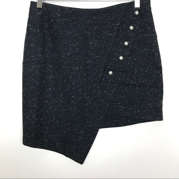 NWT Chelsea and Walker Asymmetrical Tweed Skirt 4 - Picture 2 of 8